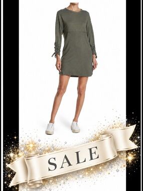 Max Studio Tie Long Sleeve French Terry Mini